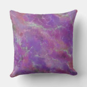 Elegant Pink, Purple And Silver Marble Pattern クッション (裏面)