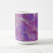 Elegant Pink, Purple and Silver Marble Pattern コーヒーマグカップ (中央)