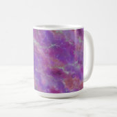 Elegant Pink, Purple and Silver Marble Pattern コーヒーマグカップ (正面右)
