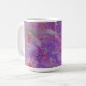 Elegant Pink, Purple and Silver Marble Pattern  コーヒーマグカップ (正面左)