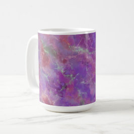 Elegant Pink, Purple and Silver Marble Pattern  コーヒーマグカップ