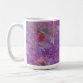 Elegant Pink, Purple and Silver Marble Pattern コーヒーマグカップ (左)