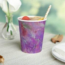 Elegant pink, purple and silver Marble Pattern 紙コップ