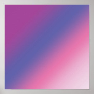 elegant pink purple blue ombre gradient colorful ポスター