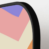 Elegant Pink Purple Chevron Pattern Custom Name ピックルボールラケット (左詳細)