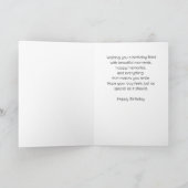 Elegant Pink, Purple & Gold Birthday Cake カード (内部)