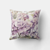 Elegant pink purple watercolor hydrangeas  アウトドアクッション (裏面)
