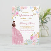 Elegant Pink Quinceañera Invitation 招待状 (スタンド正面)