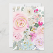 Elegant Pink Quinceañera Invitation 招待状 (裏面)