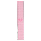 Elegant Pink Red Hearts Valentine Gift Runner ロングテーブルランナー (正面)