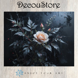 Elegant Pink Rose Decoupage 薄葉紙