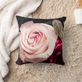 Elegant Pink Rose Flower Floral Design クッション (ブランケット)