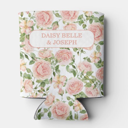 Elegant Pink Rose Garden 缶クーラー (裏面)