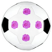 Elegant Pink Rose Stained Glass Soccer Ball - サッカーボール (回転)