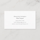 Elegant Pink Roses Business Card 名刺 (裏面)