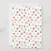 Elegant Pink Roses Floral Wedding 招待状 (裏面)