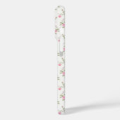 Elegant Pink Roses Flowers Pattern Monogram Case-Mate iPhoneケース (裏面 / 左)