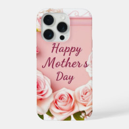Elegant Pink Roses Happy Mother’s Day iPhone 15 Pr Proケース