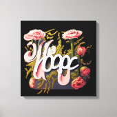 Elegant Pink Roses Hope Typography キャンバスプリント (正面)