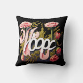 Elegant Pink Roses Hope Typography クッション (裏面)