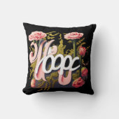 Elegant Pink Roses Hope Typography クッション (正面)