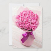 Elegant Pink Roses Paris Vow Renewal Invitation 招待状 (裏面)