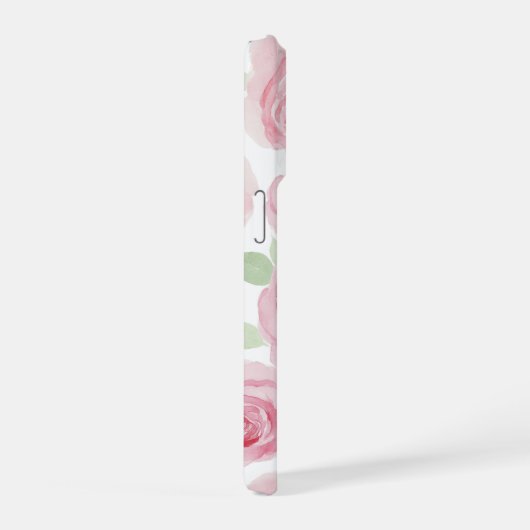 Elegant Pink Roses Phone Case iPhoneケース (右側面)