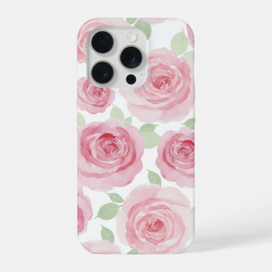 Elegant Pink Roses Phone Case iPhoneケース (裏面)