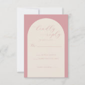Elegant Pink RSVP Card (正面)