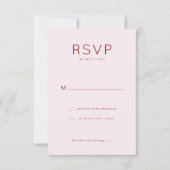 Elegant Pink RSVP Card (正面)