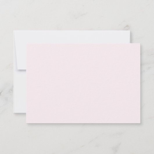 Elegant Pink RSVP Card (裏面)