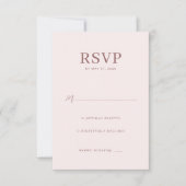 Elegant Pink RSVP Card (正面)