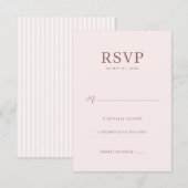 Elegant Pink RSVP Card (正面/裏面)