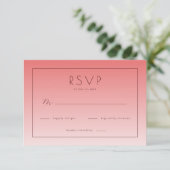 Elegant Pink RSVP Card (スタンド正面)