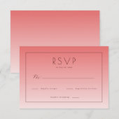 Elegant Pink RSVP Card (正面/裏面)