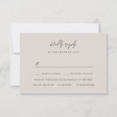 Elegant pink satin rsvp with meal choices (正面)