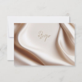 Elegant pink satin rsvp with meal choices