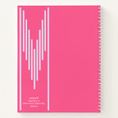 Elegant Pink Sketch Book with name gift for her ノートブック (裏面)