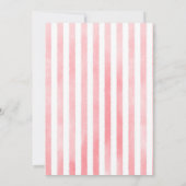 Elegant Pink Striped Christmas Cocktail Party 招待状 (裏面)