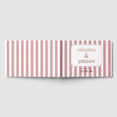 Elegant Pink Stripes ゲストブック (全面)