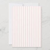 Elegant Pink Stripes Bow Baby Shower Baby Shower 招待状 (裏面)