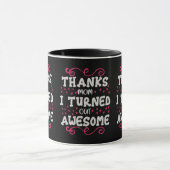 Elegant Pink Swirl Pattern Typography Two Tone Mug マグカップ (中央)