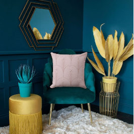 Elegant Pink Tiled Fan Design クッション