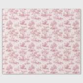 Elegant Pink Toile Pattern | Easter Wrapping Paper ラッピングペーパー (フラット)