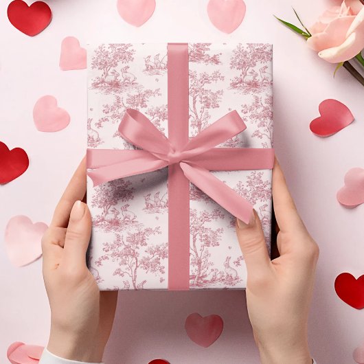 Elegant Pink Toile Pattern | Easter Wrapping Paper ラッピングペーパー