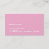 Elegant Pink Travel Agent 名刺 (裏面)