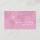 Elegant Pink Travel Agent 名刺 (正面)