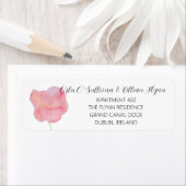 Elegant Pink tulip - minimalist modern wedding ラベル (インサイチュ)