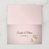 Elegant Pink Tulips Bouquet Wedding プレイスカード (外部開封)