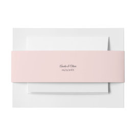 Elegant Pink Tulips Bouquet Wedding 招待状ベリーバンド